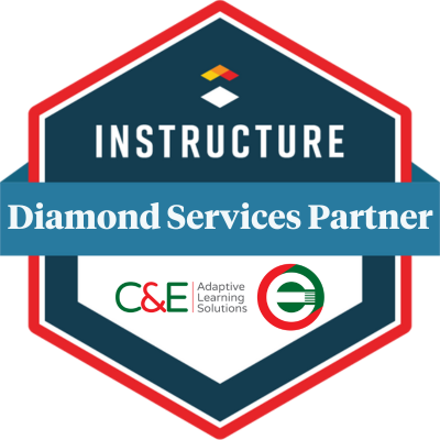 Instructure Diamond Services Partner badge for C&E Adaptive Learning Solutions